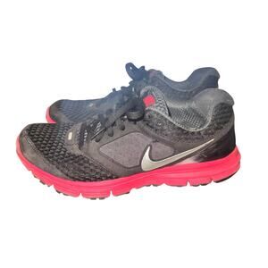 Nike Lunarfly 2 Sneakers Women's Size 7 Anthracite Black Hot Pink Mesh Shoes